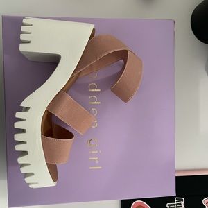Madden girl chunky pink heels